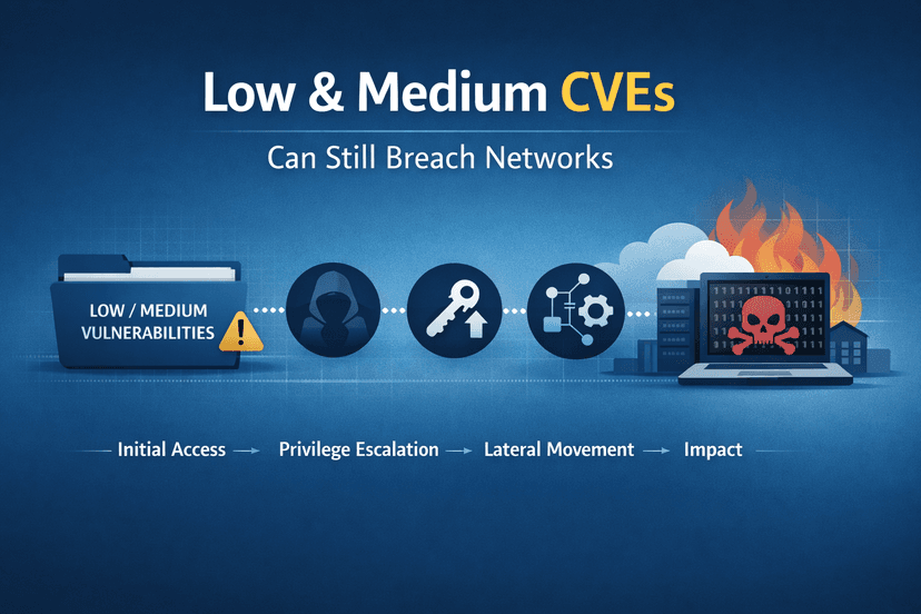Why “Low” and “Medium” CVEs Still Breach Networks